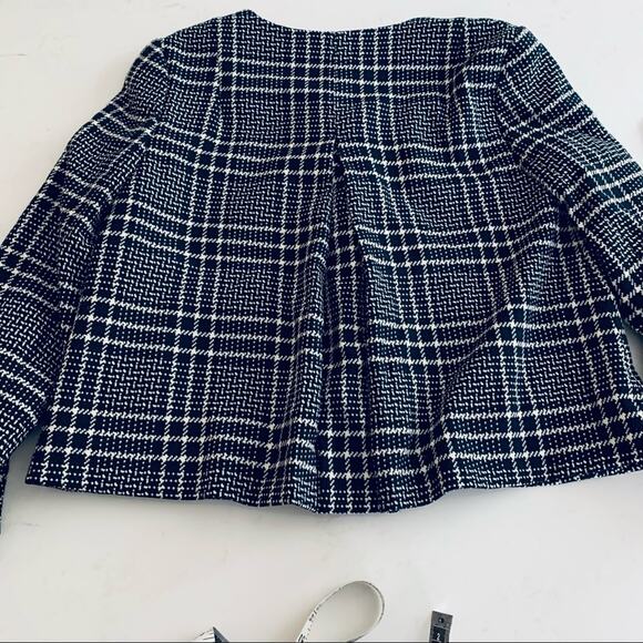 Zara plaid checkered jacket with back pleat size XS - Picture 13 of 14